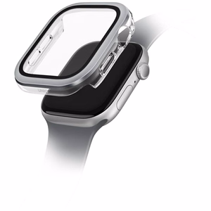 Uniq Voute Karkaistu Lasi Suojakuori Apple Watch 10 42 mm:lle - Hopeinen