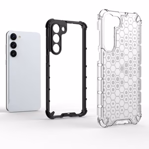 Honeycomb Suojakuori Samsung Galaxy S23+:lle panssaroitu hybridikotelo läpinäkyvä