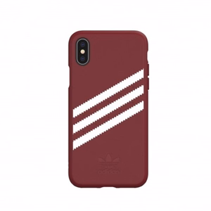 Adidas OR Molded PU Suede suojakuori iPhone X / XS:lle - viininpunainen
