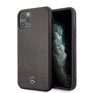 Mercedes Wood Line ruusunpuu kotelo iPhone 11 Pro Max - ruskea