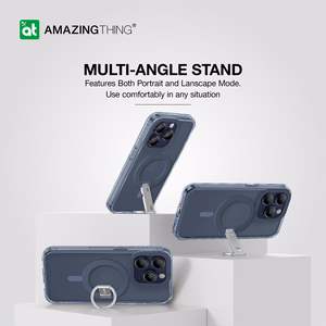 Amazing Thing Titan Pro Mag Ring Grip Case 10FT IP156.1PTRBU for Iphone 15 Pro navy
