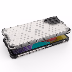 Honeycomb tapauksessa panssaroitu kansi geelirunko Samsung Galaxy M53 5G musta musta