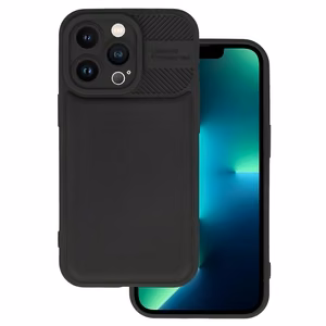 Kameraa suojaava TPU-suojakuori iPhone 13 Pro Max, musta