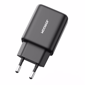 Joyroom JR-TCF23 verkkolaturi USB-C 25W SFC / PPS / PD - musta + USB-C / USB-C kaapeli 1m
