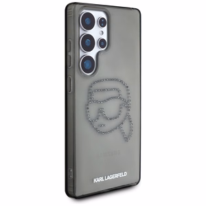 Karl Lagerfeld Rhinestones Karl Head Logo Suojakuori Samsung Galaxy S25 Ultra Musta