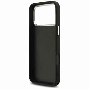 Guess Glitter Triangle Logo MagSafe Suojakuori iPhone 17 Pro Max:lle - Musta