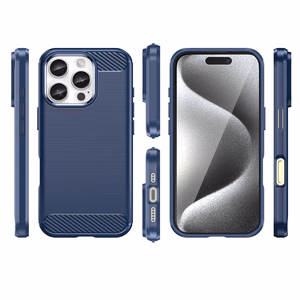 Carbon Case Silikoninen Suojakuori iPhone 16 Pro Max:lle - Sininen
