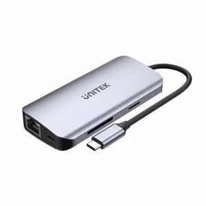 Unitek Active Hub USB-C 2x HDMI 4K, RJ45, PD 100W