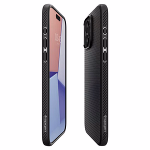Spigen Liquid Air iPhone 15 Pro Suojakuori - Matta Musta