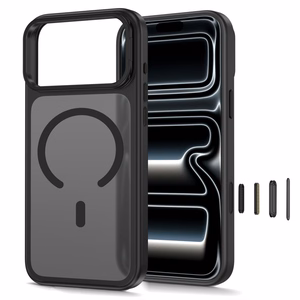 Tech-Protect MagStand MagSafe CC suojakuori malleille iPhone 18 Pro Max / 17 Pro Max, mattamusta