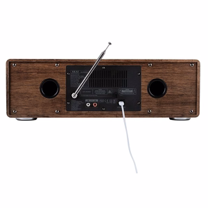 AKAI AM-100 RHAPSODY -stereojärjestelmä, 30W RMS, Bluetooth 5.0, DAB+/FM, CD/USB, AUX, ruskea/musta