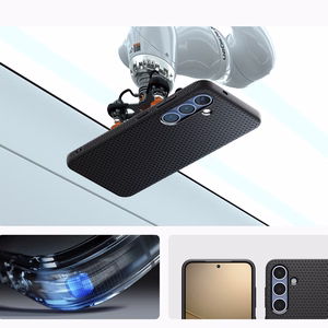 Spigen Liquid Air suojakuori Samsung Galaxy S25 -puhelimelle matta musta