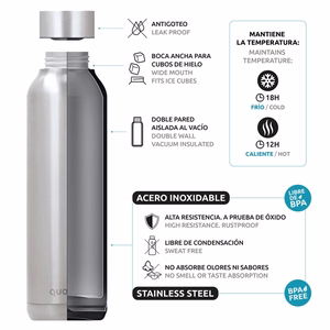 Quokka Solid ruostumattomasta teräksestä valmistettu termospullo, 510 ml, Jade Green