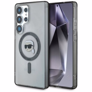 Karl Lagerfeld Suojakuori Samsung S25 Ultralle KLHMS25LHLSKIK (Magneettinen IML Metal K. Heads) Musta