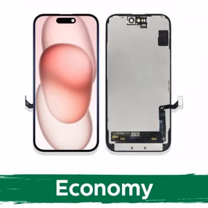 LCD-näyttö yhteensopiva iPhone 15:lle musta (INCELL / Economy) /*irrotettava IC*/
