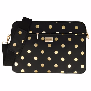 Wonder Sleeve Laptop 13-14 inches gold polka-dot