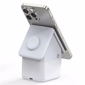 Duzzona W20 15W 4-in-1 langaton laturi iPhone/AirPods/Apple Watch yhteensopiva yölampulla - valkoinen
