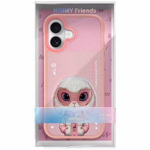 Nimmy Cool&Cute 2.0 Rabbit Suojakuori iPhone 17:lle - Vaaleanpunainen