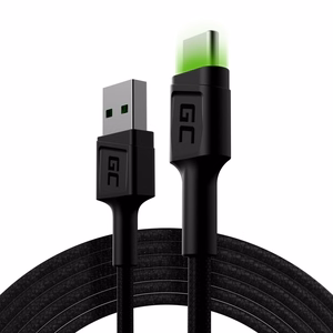 Green Cell KABGC13 – USB-A to USB-C-kaapeli, USB 2.0, 2 m, musta
