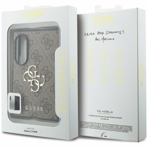 Ruskea Guess Big 4G Logo -suojakuori Samsung Galaxy Z Fold8 -puhelimelle
