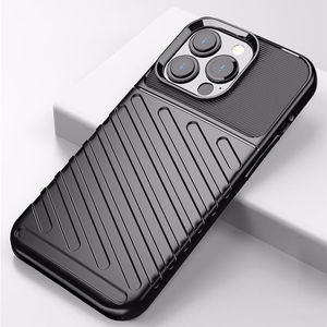Thunder Case Joustava Kova Rugged Cover TPU Kotelo iPhone 13 Pro musta