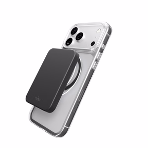 Puro Lite Mag TPU+PC suojakuori MagSafe-yhteensopiva iPhone 17 Pro:lle - läpinäkyvä harmaalla renkaalla