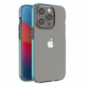 Spring Case tapauksessa iPhone 14 Pro silikoni tapauksessa kehys vaaleansininen vaaleansininen