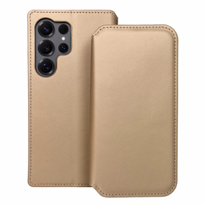 DUAL POCKET kirjakotelo SAMSUNG S25 Ultra kulta