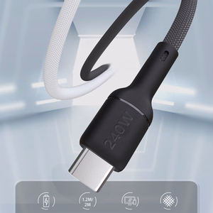 Dudao L9C Max 240W PD USB-C - USB-C 2m Kaapeli - Musta