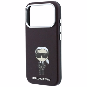 KARL LAGERFELD -kotelo mallille IPHONE 18 Pro Max/ 17 Pro Max MagSafe-yhteensopiva (Smooth Ikonik Sketch) (väri: viininpunainen)