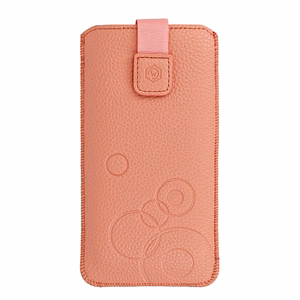 WONDER Deko Pouch Case (Size S) for Nokia 105 2019/150/216 peach