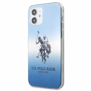 US Polo Assn. Gradient Pattern Collection suojakuori laitteelle iPhone 12 mini, sininen
