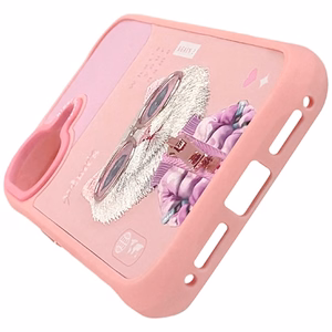 Nimmy Cool&Cute 2.0 Cat Suojakuori iPhone 17:lle - Vaaleanpunainen