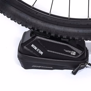 WILDMAN matkalaukku polkupyörän ohjaustankoon vetoketjulla, 1L (4 "- 7"), XT1, musta