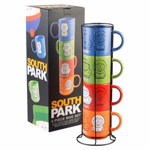 South Park 4 keraamisen mukin setti telineellä, 300 ml