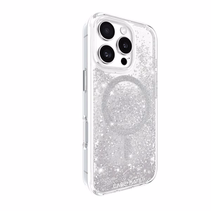 Case-Mate Waterfall MagSafe suojakuori iPhone 16 Pro -laitteelle, hopeanvärinen