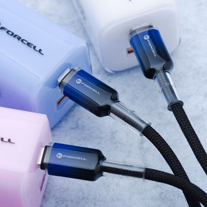 FORCELL F-ENERGY C354 kaapeli Type C - Type C QC4.0 PD 3A 60W liukuväri 1 m musta