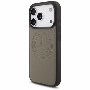 Mercedes Nahkainen Vintage Logo MagSafe Suojakuori iPhone 17 Pro:lle - Beige
