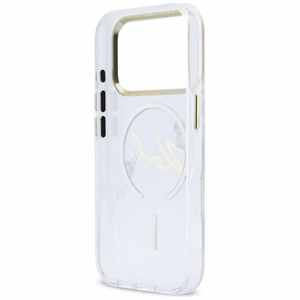 Karl Lagerfeld IML Choupettes Karl Script Logo MagSafe Suojakuori iPhone 17 Pro:lle - Läpinäkyvä
