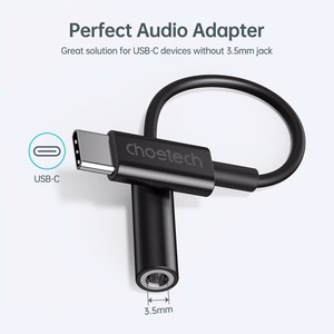 Sovitin CHOETECH USB Type-C (M) - AUX 3,5 mm (F)