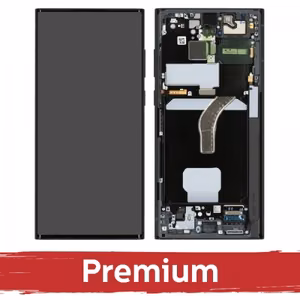 LCD-näyttö Samsung S908 S22 Ultra kehyksellä / vihreä / OEM