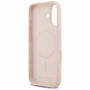Karl Lagerfeld Silikoninen Karl&Choupette Ring MagSafe Suojakuori iPhone 17:lle - Vaaleanpunainen