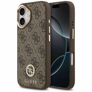 GUESS Suojakuori IPHONE 17 MagSafe GUHMP17SP4GRMDEW (PU W/ 4G Strass Logo) ruskea