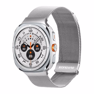 Dux Ducis MILANESE ranneke ruostumaton teräs magneettinen 47 mm hopeinen