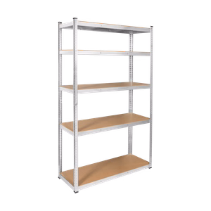 Rebel metallinen varastohylly, 205 x 120 x 45, hopeanvärinen
