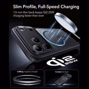 ESR Classic Hybrid MagSafe -suojakuori iPhone 18 Pro Max / 17 Pro Max -malleille, musta