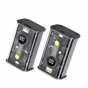 WEKOME WP-333 Vanguard Series varavirtalähde, 10000 mAh, PD 20 W + QC 22,5 W, musta ja läpinäkyvä