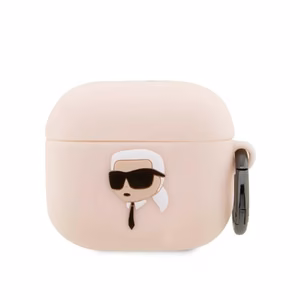 Karl Lagerfeld KLA3RUNIKP AirPods 3 cover pink/pink Silicone Karl Head 3D