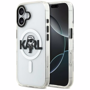 Karl Lagerfeld IML Karl Sketch Logo MagSafe Suojakuori iPhone 17:lle - Läpinäkyvä