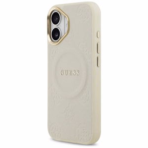 GUESS Peony Hot Stamp MagSafe -suojakuori iPhone 17 - beige